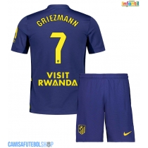 Camisa de time de futebol Atletico Madrid Antoine Griezmann #7 Replicas 2º Equipamento Infantil 2025-26 Manga Curta (+ Calças curtas)